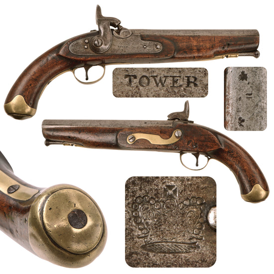 Original British Tower Marked Model 1840 Percussion Dragoon Pistol with Massive .75cal Bore - Circa 1845