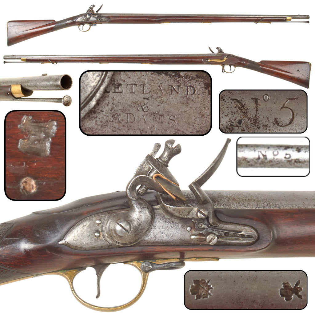 Original British Napoleonic Officer Private Purchase .65cal. Brown Bess Style Flintlock Fusil by Ketland & Adams, Marked No.5, Circa 1813 Original Items
