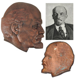 Original Soviet Cold War 1950s Era Large Cast Bronze Bust of Vladimir Lenin for Buildings - 20 x 23”