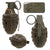 Original U.S. WWII MkII M21 Inert Practice Pineapple Fragmentation Hand Grenade with M6A3 / M10A3 Fuze Original Items