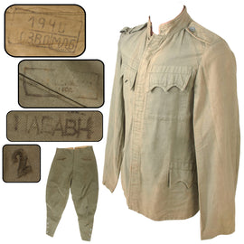 Original Yugoslavian WWII Enlisted Field Summer Uniform Tunic with Trousers - Dated 1940