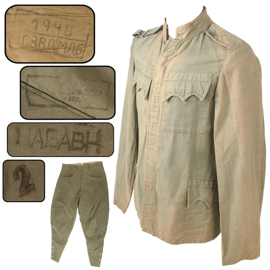 Original Yugoslavian WWII Enlisted Field Summer Uniform Tunic with Trousers - Dated 1940