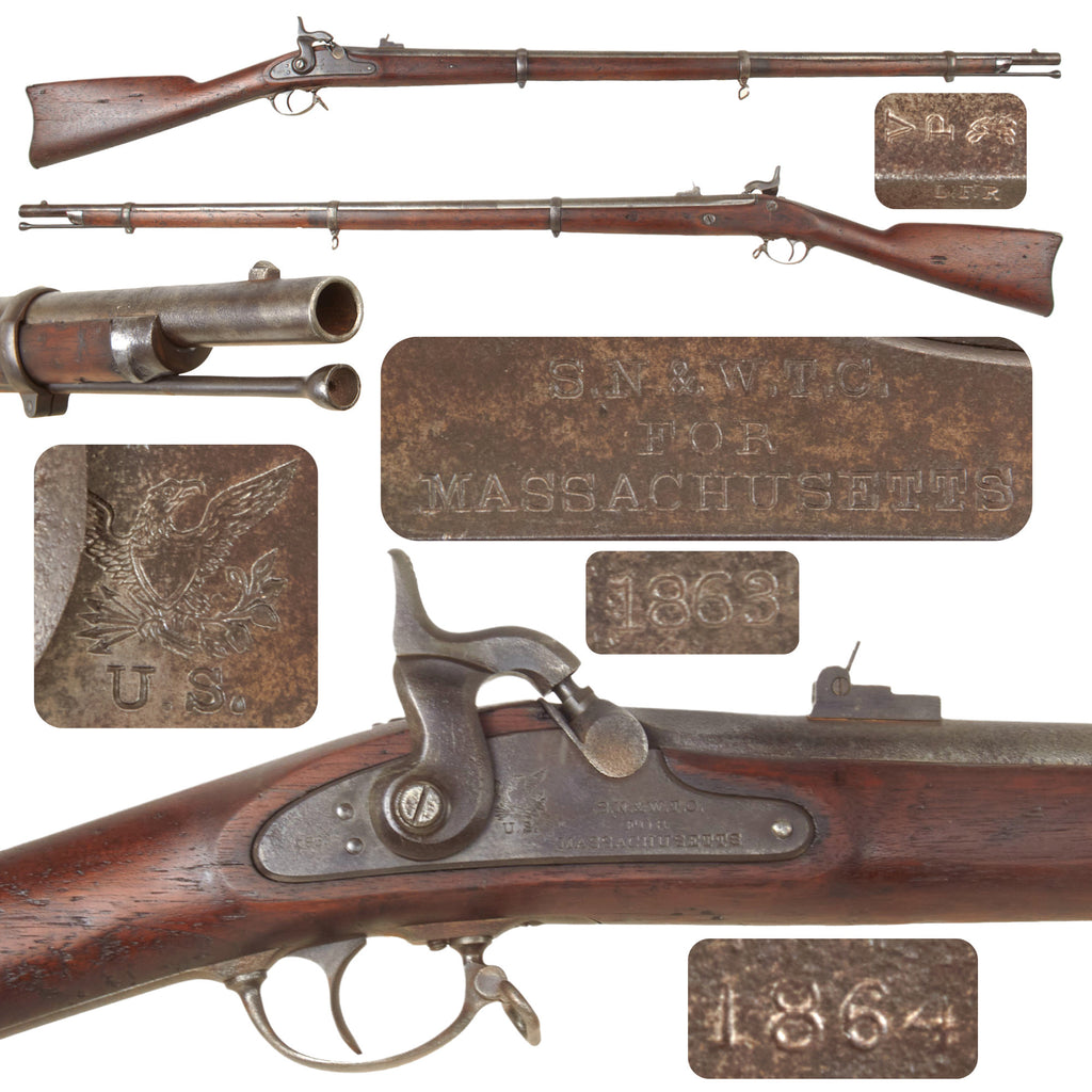 Original U.S. Civil War Springfield Model 1863 Type I Massachusetts Contract Rifled Musket by Norris & Clement Dated 1864