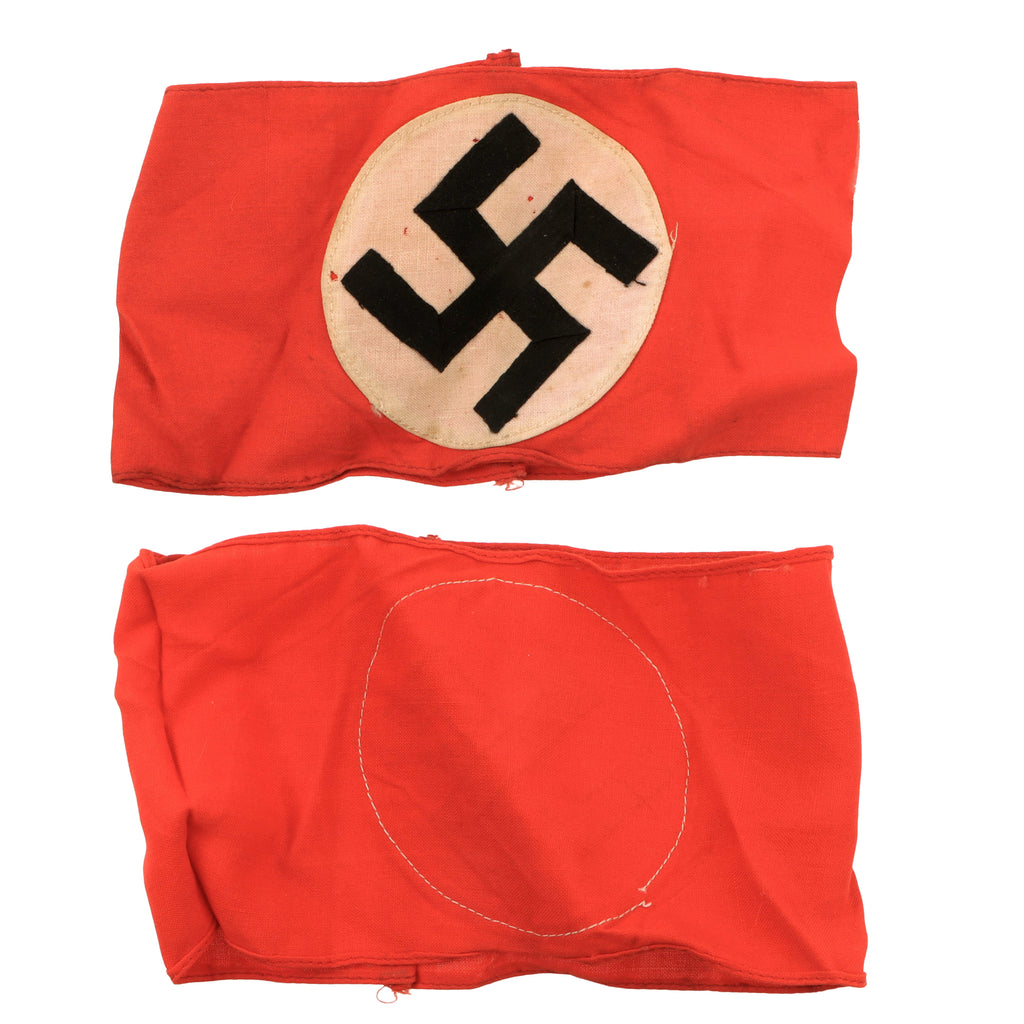 Original German WWII NSDAP Multi-Piece Cotton Party Armband - Unmarked