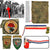 Original Cuban Bay of Pigs Invasion Brigade 2506 Patch Lot with Dedication Uniform Scrap, Original Eagle Cuba Patch & 2506 Scroll, with Veteran Patch Copies Original Items