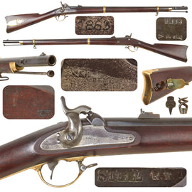 Original U.S. Civil War Rare Remington Contract Model 1863 “Zouave” Percussion Rifle with Inspection Cartouches and Clearing Tools - Dated 1863
