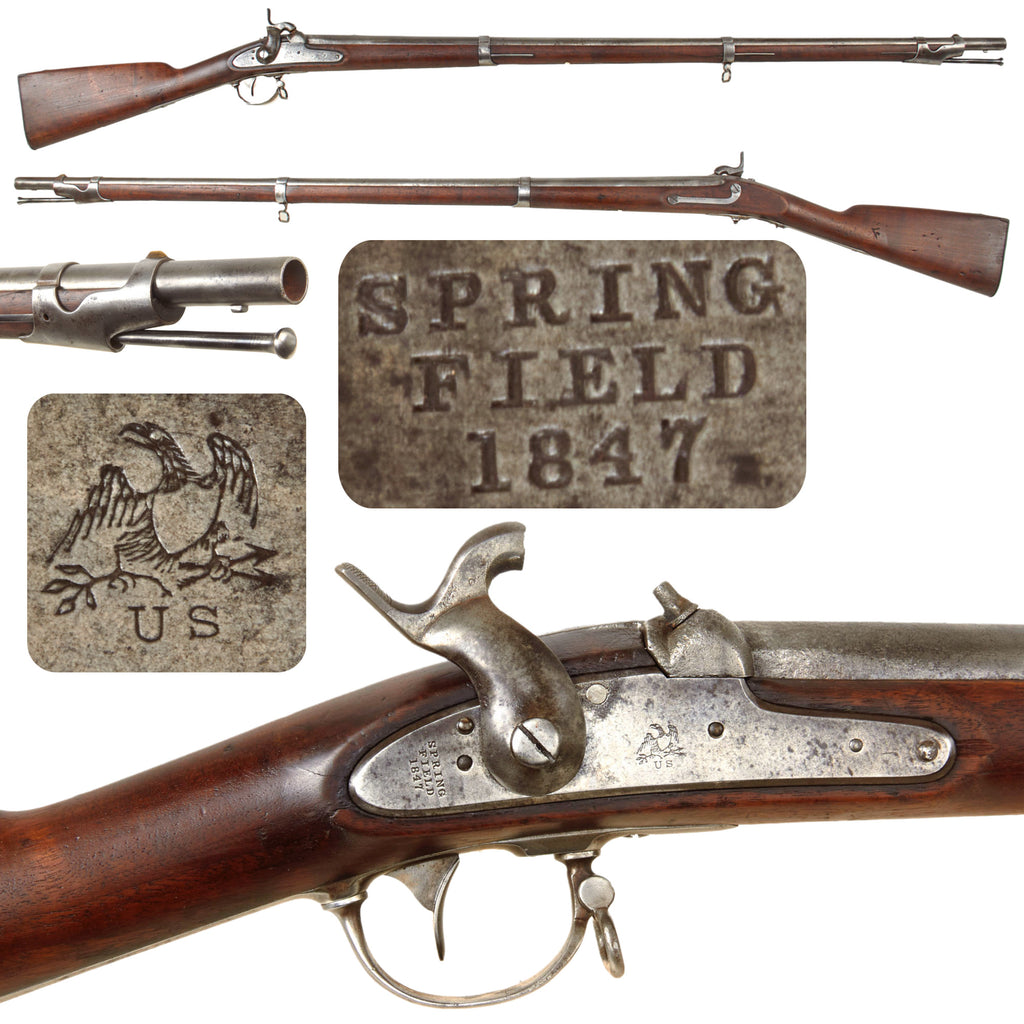 Original U.S. Civil War Era Springfield Model 1842 Percussion Musket by Springfield Arsenal - Dated 1847