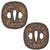 Original 18th Century Edo Period Japanese Perforated Round Iron Tsuba Cross Guard with Gilt Decorations - MARU GATA Shape
