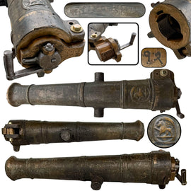 Original Early 19th Century Nepalese Bronze Cannon Converted to Pattern 1895 Breech Loading Field Gun with Lion Crest - 3½” Bore