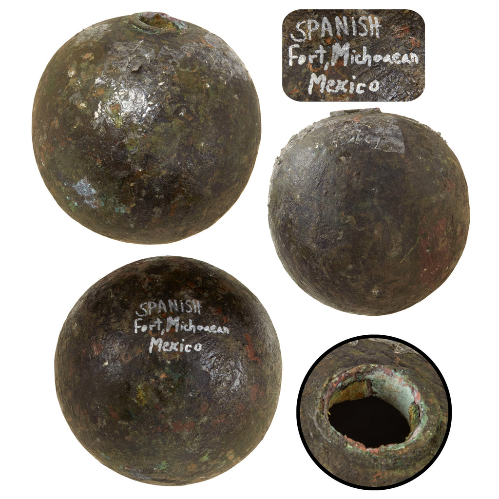 Original Mexican Mid-19th Century Era Bronze Mortar Shell Found at Fort Michoacán - Rare Original Items