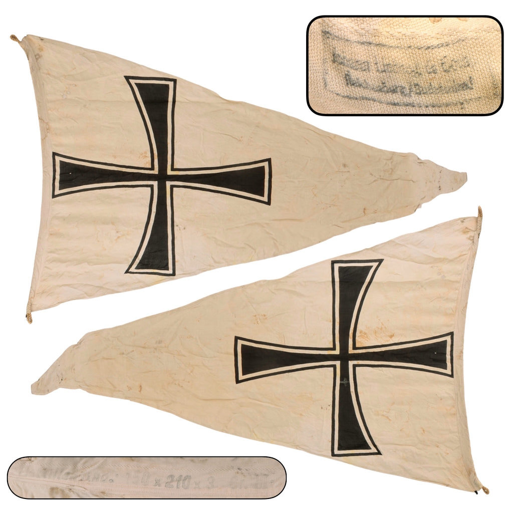 Original German WWII Kriegsmarine 150cm x 210cm Flottillenstander Flotilla Command Pennant by Johann Liebieg & Comp.