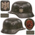 Original German WWII Heer Army Single Decal M35 Apple Green Steel Helmet with 1939 Dated 58cm Liner and Broken Chinstrap, Stamped SE66 Original Items
