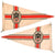 Original German Pre-WWII / WWII 1933–1945 DDAC (Der Deutsche Automobil-Club) Double-Sided Vehicle Pennant – [15 ¼” x 8”]