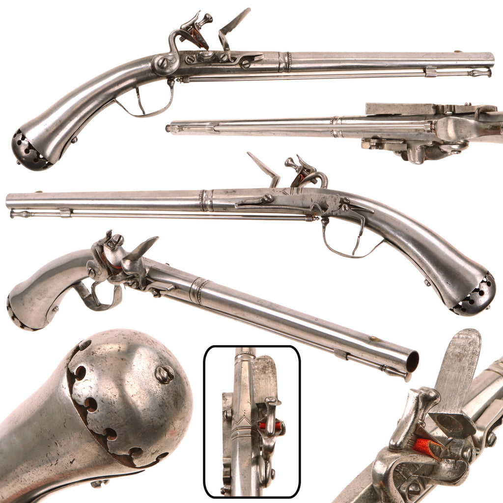 Original Late 17th Century German All Metal Flintlock Pistol in the Style of the Cloeter Family of Mannheim, Circa 1690