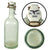Original German WWII Luftwaffe FL UV Marked Thick Clear Glass Beer or Wine Bottle - Dated 1942