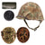 Original U.S. WWII USMC Rear Seam Swivel Bale M1 Helmet with MSA Liner and 2nd Pattern USMC Camouflage “Frogskin” Cover