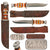Original U.S. WWII Navy Named Modified KA-BAR Knife with Stacked Transparent Grip & USN Sheath