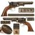Original U.S. Civil War Manhattan Firearms Series I Navy .36 Percussion Revolver with 5" Barrel and Cylinder Scenes - Matching Serial 1666 Original Items