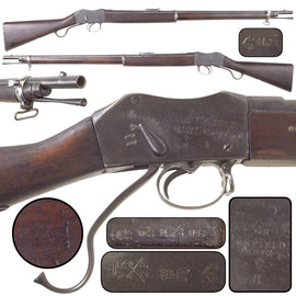 Original British Martini-Henry Mk II Short Lever Rifle by Enfield, Dated 1872, Converted from Mk I Configuration with Nepalese Service Markings