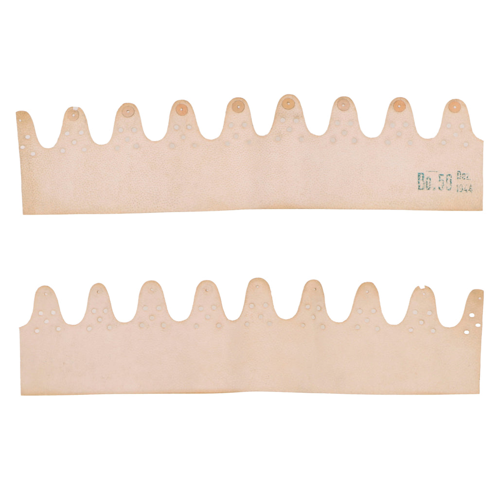 Original German WWII M35 M40 M42 Stahlhelm Helmet Liner Leather Template - Some Marked