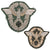 Original German WWII Ordnungspolizei Officer’s Silver Bullion Sleeve Eagle on Police-Green Wool - Uniform Removed Original Items