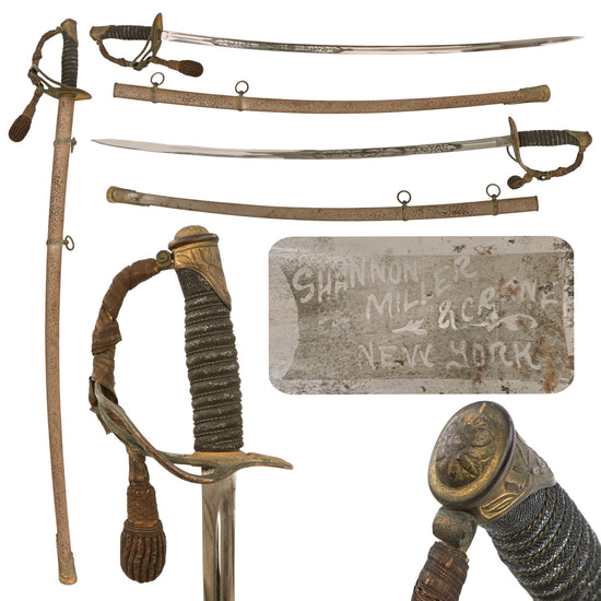Original U.S. Indian Wars M1872 Cavalry Officer’s Saber with Scabbard & Etched Blade by Shannon Miller & Crane of New York with Original Sword Knot Original Items