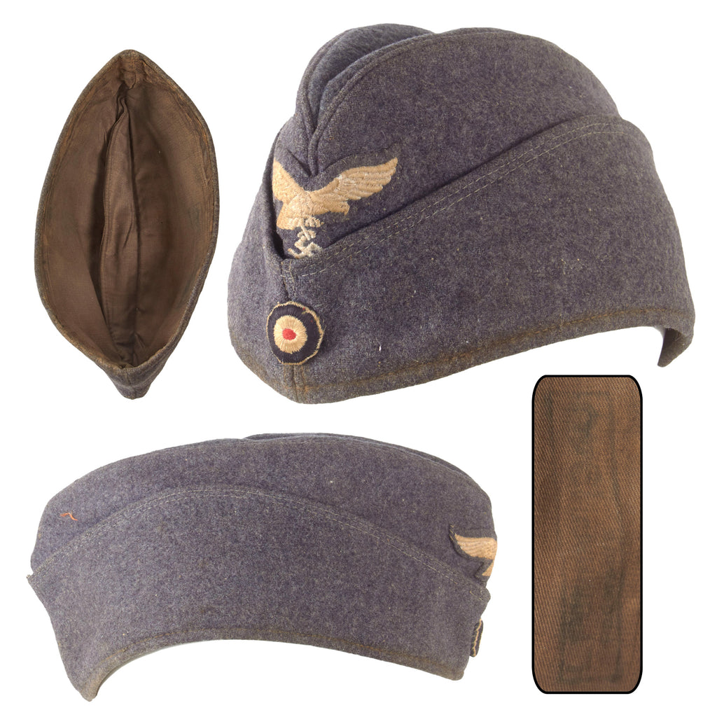Original German WWII Luftwaffe EM/NCO M38 Overseas Cap by L. Püttmann of Paderborn, Dated 1940