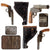 Original German WWI / WWII Cut-Down Hebel Leuchtpistole Model 1894 Lever Action Flare Gun in Black Preßstoff & Leather Flare Pistol Holster