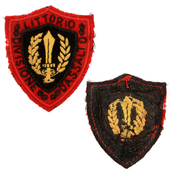 Original Italian Spanish Civil War CTV Divisione d’Assalto “Littorio” Embroidered Sleeve Shield Patch