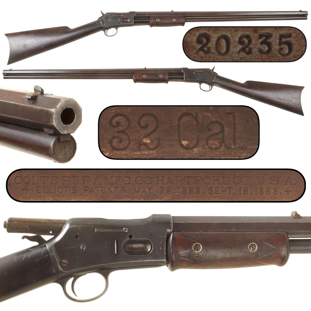 Original U.S. Colt Medium Frame .32-20 W.C.F. Lightning Slide Action Magazine Rifle Made in 1886, Serial No. 20235