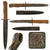 Original German WWII Luftwaffe Fallschirmjäger Fighting Knife with Boot Scabbard - Weimar Eagle 6 Marked
