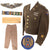 Original U.S. WWII 8th Air Force Pilot Captain’s Ike Uniform with British-Made SSI, Ribbon Bar, & Sterling Pilot Wings Original Items