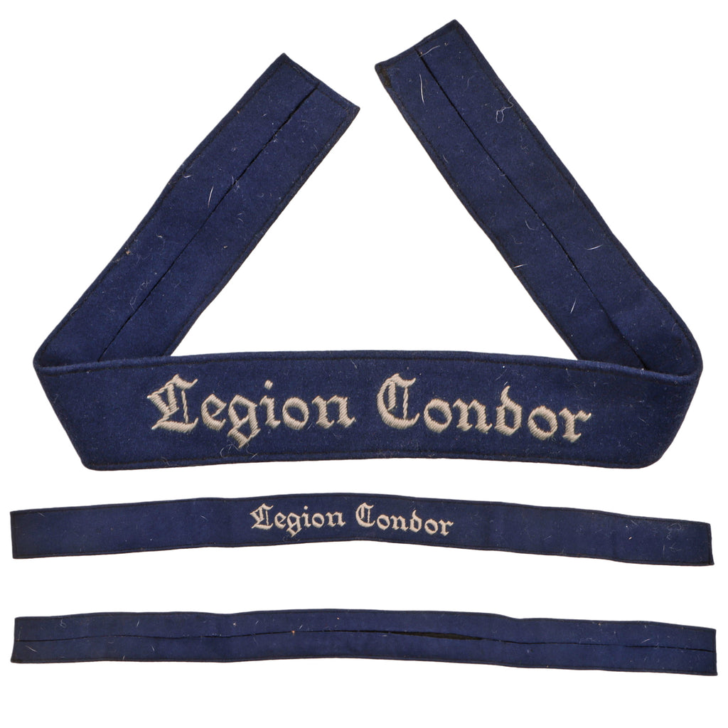 Original German WWII Luftwaffe Legion Condor Cuff Title, 18 3/4" x 1 1/4" Original Items