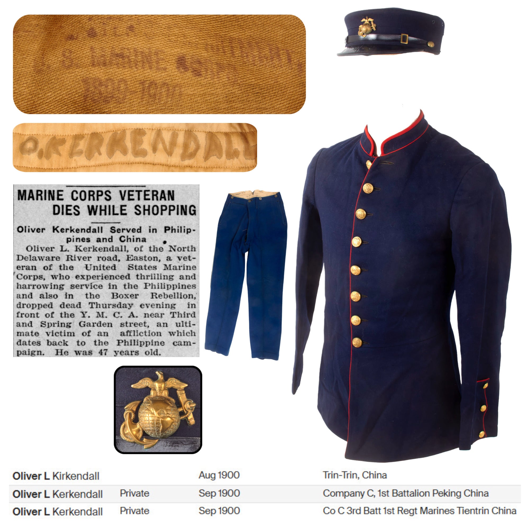 Original U.S. WWI Army Officer Engineer Named Painted Trunk Grouping –  International Military Antiques