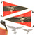 Original German WWII Luftwaffe Flak Artillery Battalion Officer Fahrzeug Stabsflagge Vehicle Staff Pennant with Aluminum Trench Art Eagle, 10 3/8" x 17" Original Items