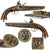 Original Napoleonic Dutch Flintlock Naval Pistol with Liège Proof Mark and Faded Ship Name on Barrel - Circa 1815 Original Items