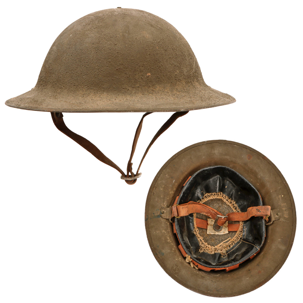 Original U.S. WWI Excellent M1917 Doughboy Helmet - Complete, Size 7
