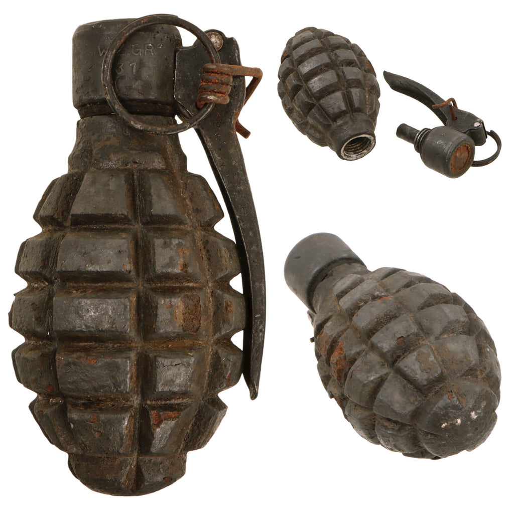 Original Polish WWII Inert Defensive Hand Grenade wz. 33 - Granat Obronny Original Items