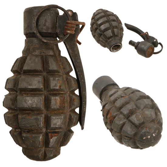 Original Polish WWII Inert Defensive Hand Grenade wz. 33 - Granat Obronny Original Items