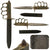 Original U.S. WWI Model 1918 French Made Mark I Trench Knife by AU LION with Reproduction Scabbard