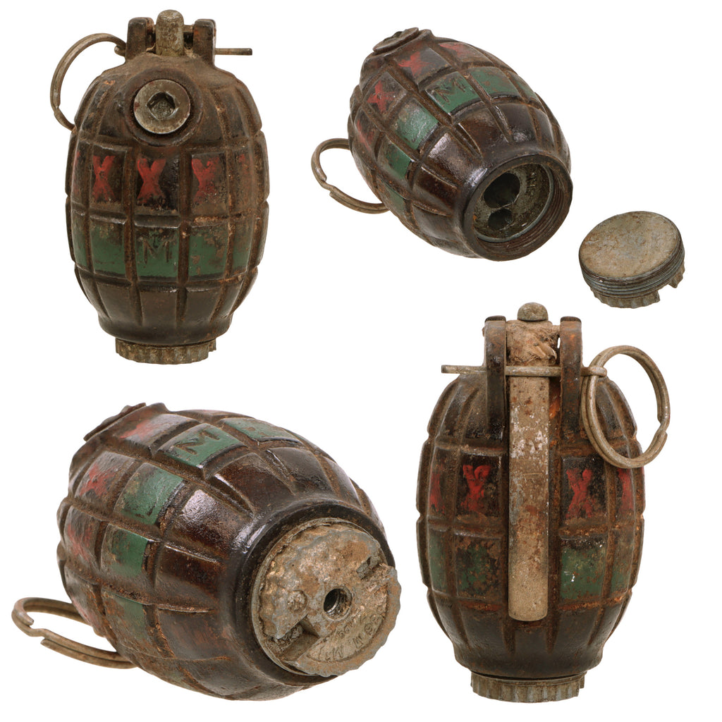 Original British New Zealand WWII MIlls Bomb No. 36M MKI Grenade by William Henry Enstone - Dated 1943