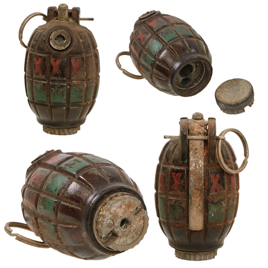 Original British New Zealand WWII MIlls Bomb No. 36M MKI Grenade by William Henry Enstone - Dated 1943