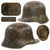 Original Imperial German WWI Named M16 Stahlhelm Helmet with Zig-Zag Panel Camouflage Paint - Stamped ET66