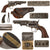 Original U.S. Colt Model 1849 Pocket .31-Caliber Percussion Revolver with 4-Inch Barrel, Period Holster, Bullet Mold, and Powder Horn - 1860 Production - All-Matching Serial No. 169142