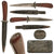 Original German WWII Bakelite Handle Trench Fighting Knife by PUMA-Werk with Scabbard - Damaged Original Items