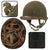 Original U.S. WWII M1-C Paratrooper Rear Seam Swivel Bale Helmet with Jump Liner by Firestone