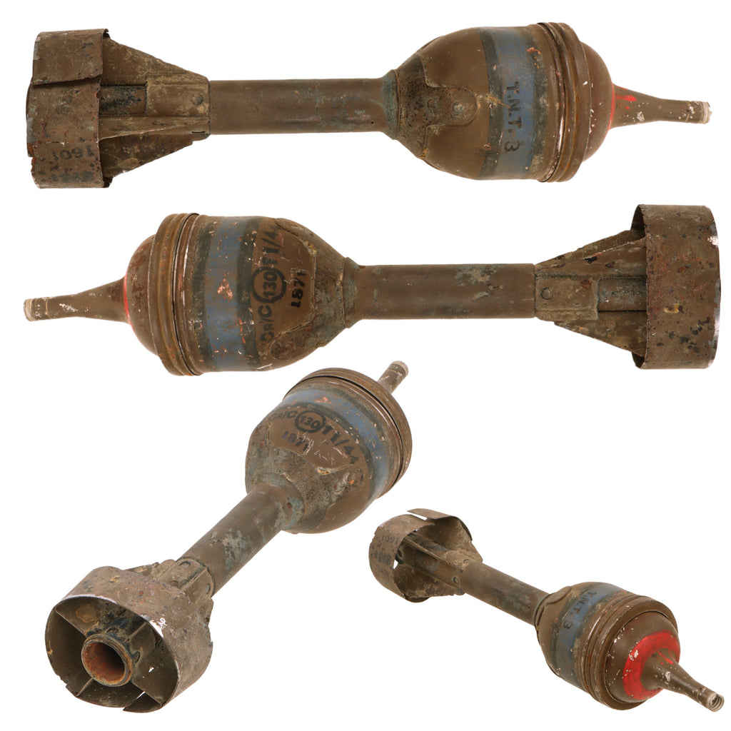 Original WWII British Inert PIAT Anti-Tank Bomb Launcher Round - Dated November 1944 Original Items