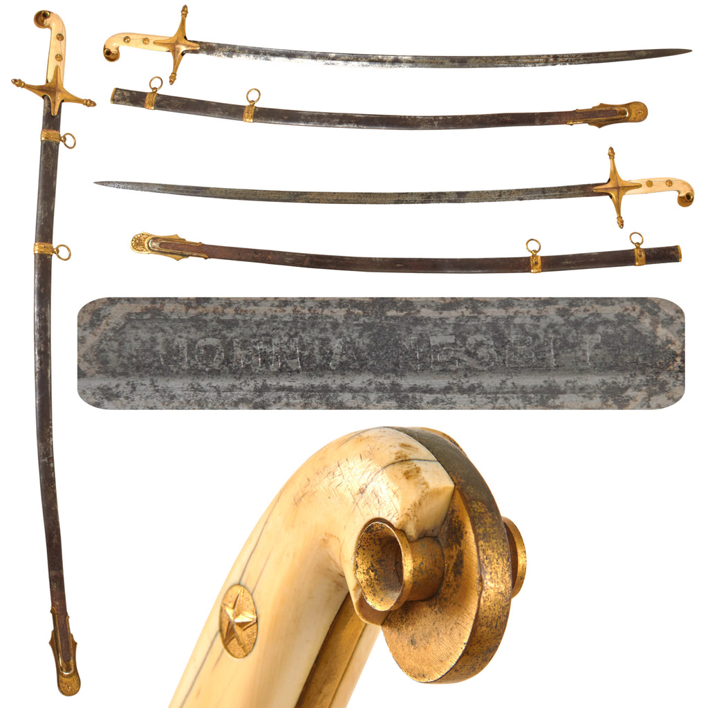 Original U.S. WWI Era U.S. Marine Corps Officer's Mameluke Sword by Jacob Reed’s Sons of Philadelphia Named to Lieutenant John A. Nesbit Original Items