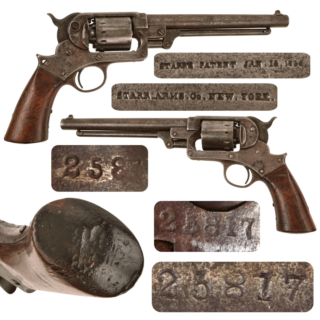 Original U.S. Civil War Starr Arms M1863 .44cal Single Action Army Percussion Revolver - Matching Serial 25817 Original Items