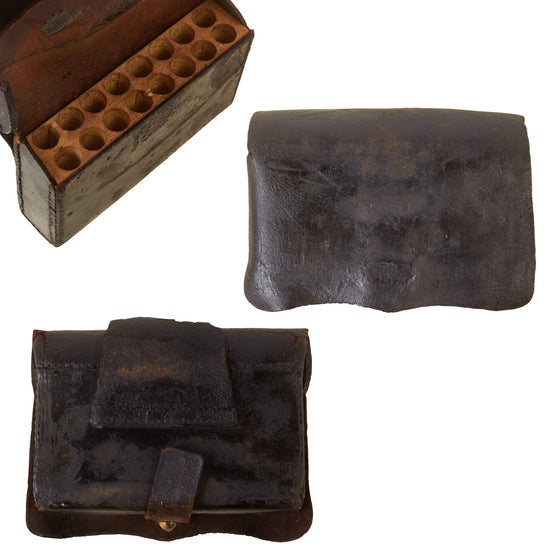 Original U.S. Indian Wars United States Navy Model Cartridge Box With Wood Insert